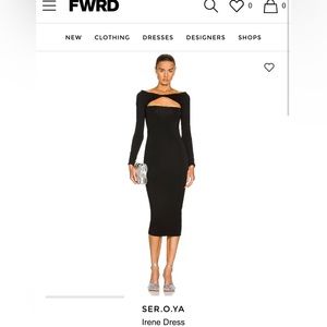SER.O.YA black midi dress